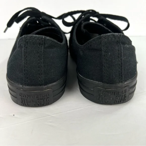 Converse All Star Chuck Taylor Low Sneakers sz 9.5W 7.5M Black on Black Casual - Picture 6 of 12
